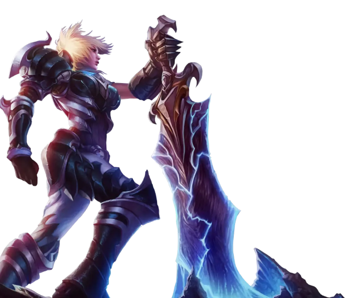 League of Legends champion with a glowing sword