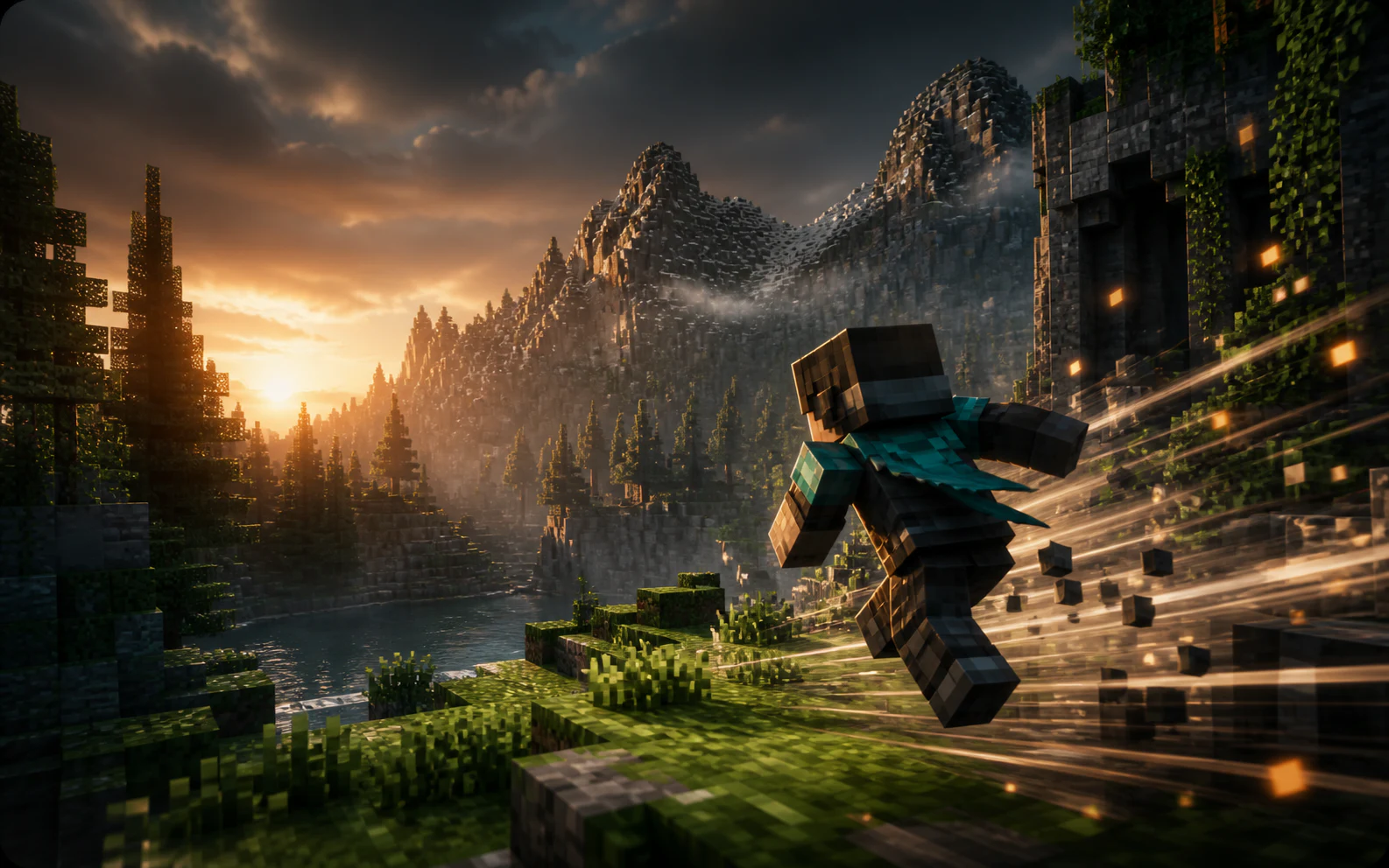 Minecraft gameplay scene